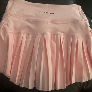 Gold Hinge pleated tennis skirt